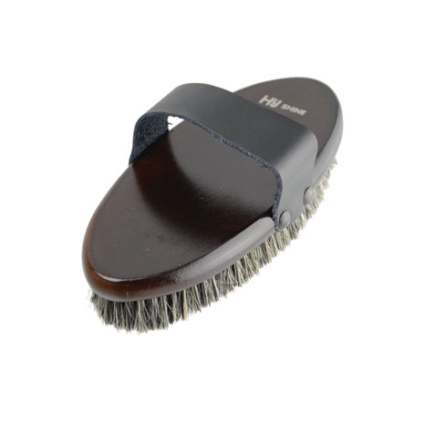 Hy Equestrian Deluxe Body Brush With Horse Hair Mixed With Pig Bristles