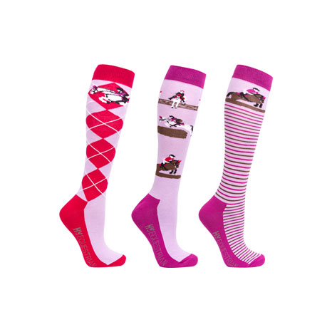 Hy Equestrian Cross Country Socks (Pack of3)