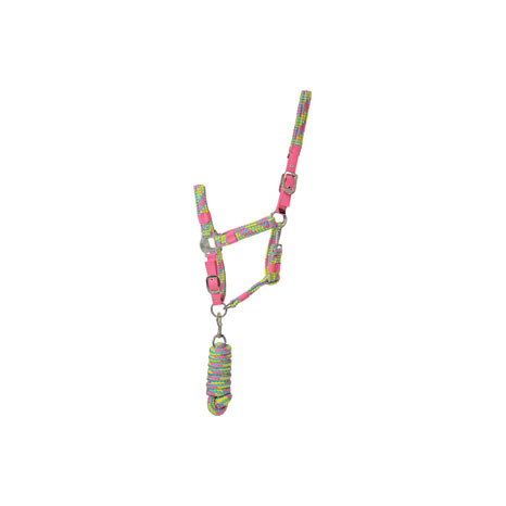 Hy Multicolour Adjustable Head Collar with Rope