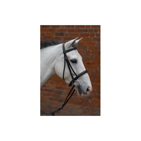 Hy Equestrian Padded Cavesson Bridle with Rubber Grip Reins