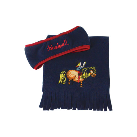 Hy Equestrian Thelwell Collection Fleece Headband and Scarf Set