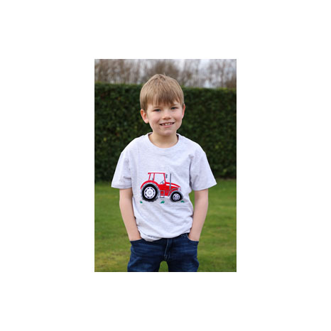 British Country Collection Big Red Tractor Childrens T-Shirt
