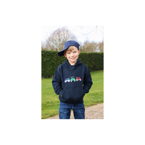 British Country Collection Three Tractors Childrens Hoodie