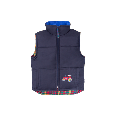 British Country Collection Three Tractors Childrens Gilet